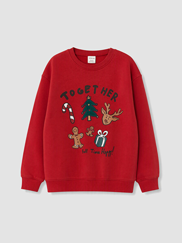 LCW Kids New Year Themed Boys' Thick Sweatshirt