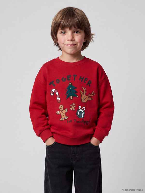 LCW Kids Boy Red Sweatshirt