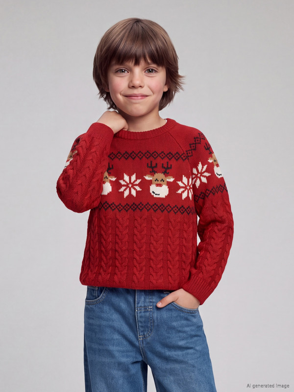 LCW Kids Boy Red Sweater