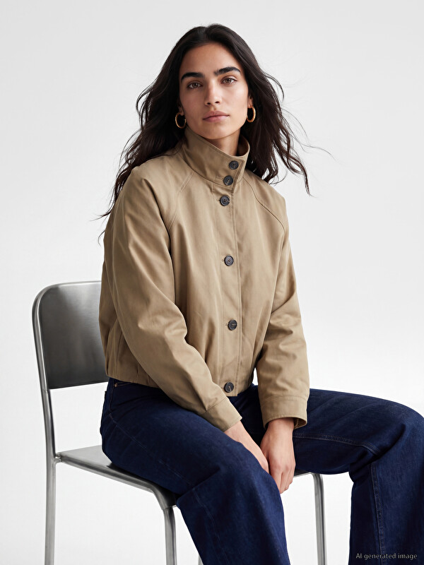 LCW Vision Woman Beige Coat