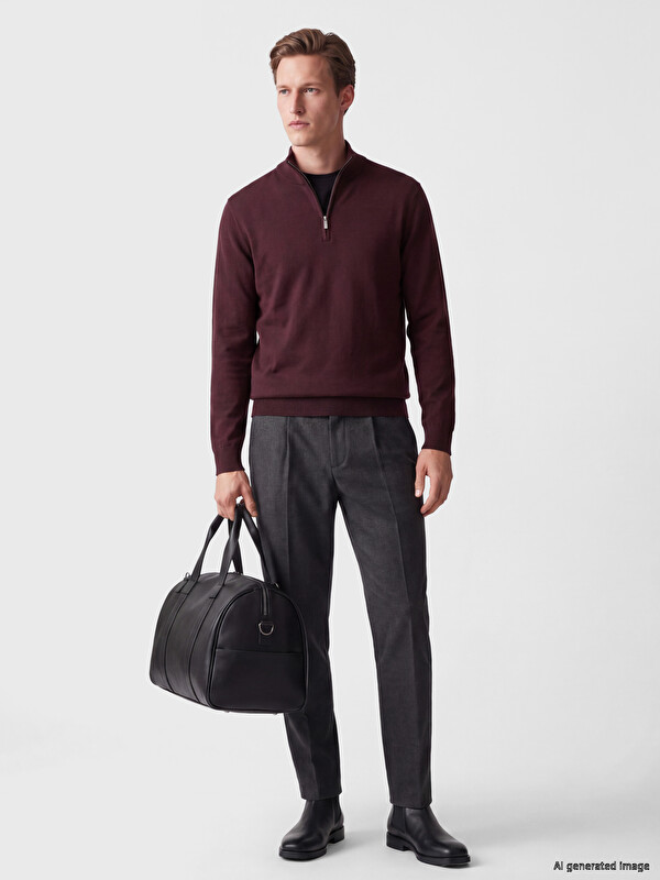SOUTHBLUE Gabardine Men's Pleated Trousers