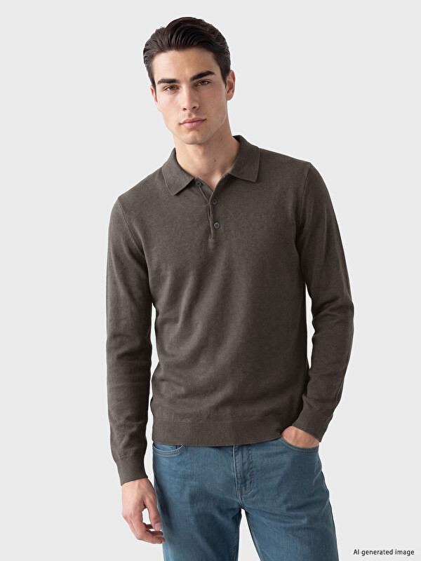 LCWAIKIKI Classic Polo Collar Men's Knitwear Sweater