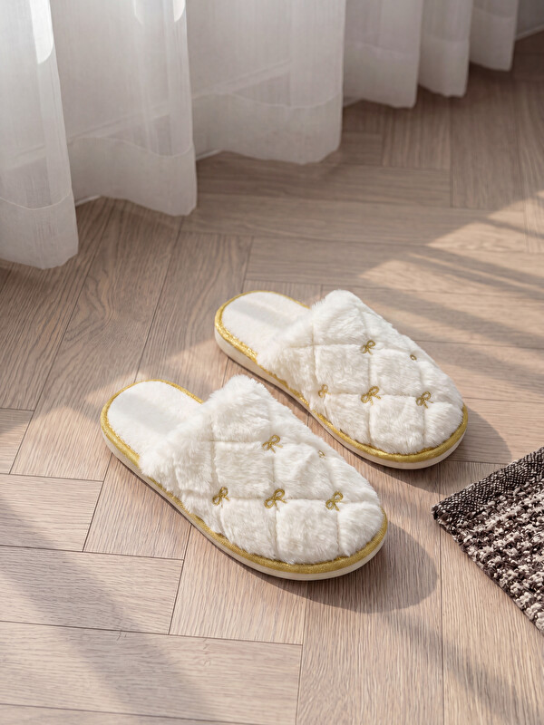 LCW HOME Bow Embroidered Women's Home Slipper