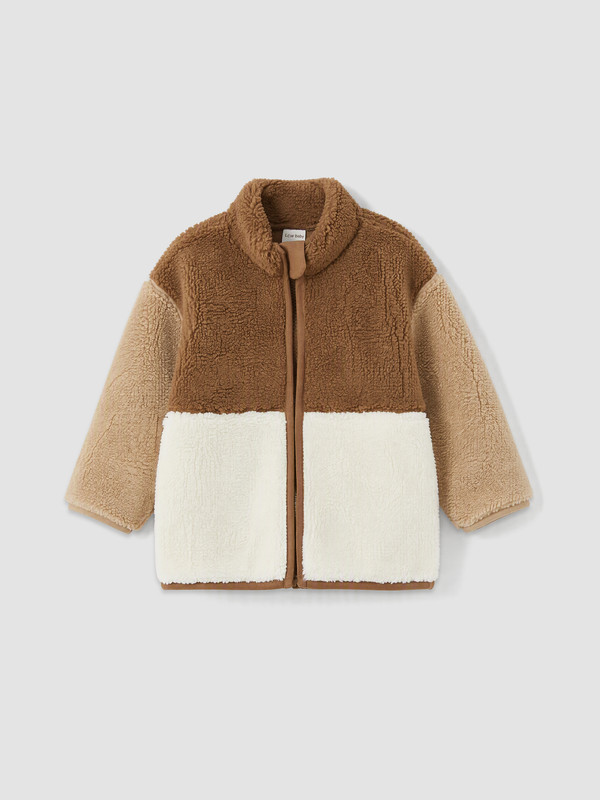 LCW baby Color Block Baby Boys' Plush Cardigan