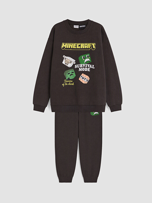 LCW Kids Minecraft Printed Boys' Tracksuit Set