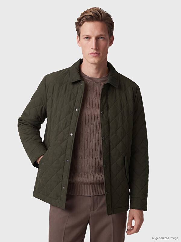 SOUTHBLUE Regular Fit Quilted Men's Coat