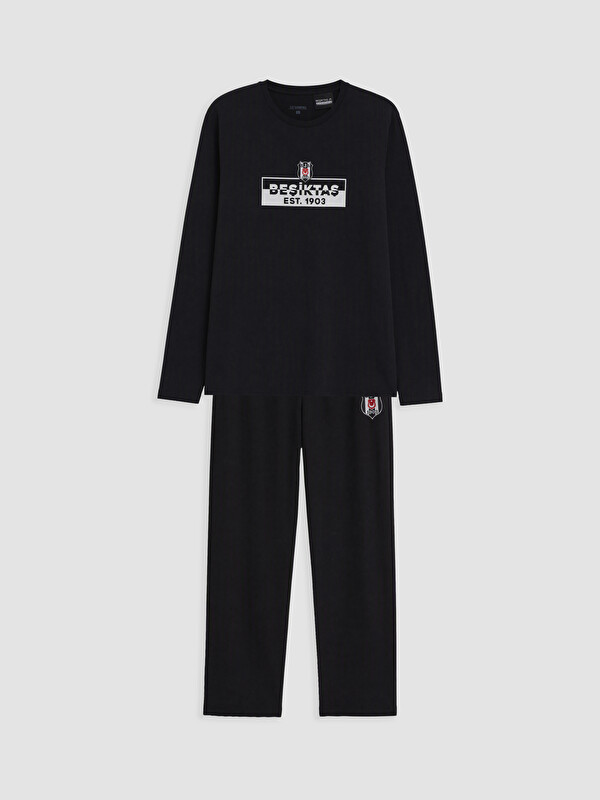 LC WAIKIKI Regular Fit Beşiktaş Baskılı Erkek Pijama Takım