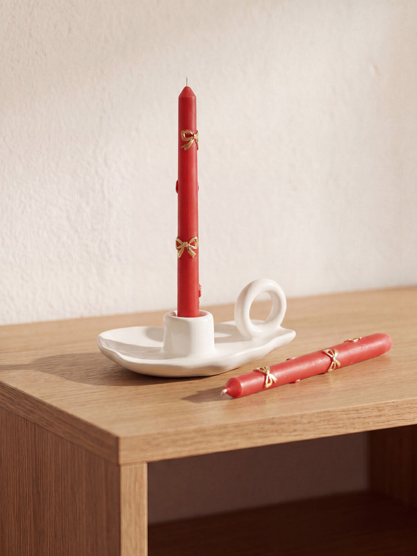 LCW HOME Bow Detailed 2 Pack Decorative Candle