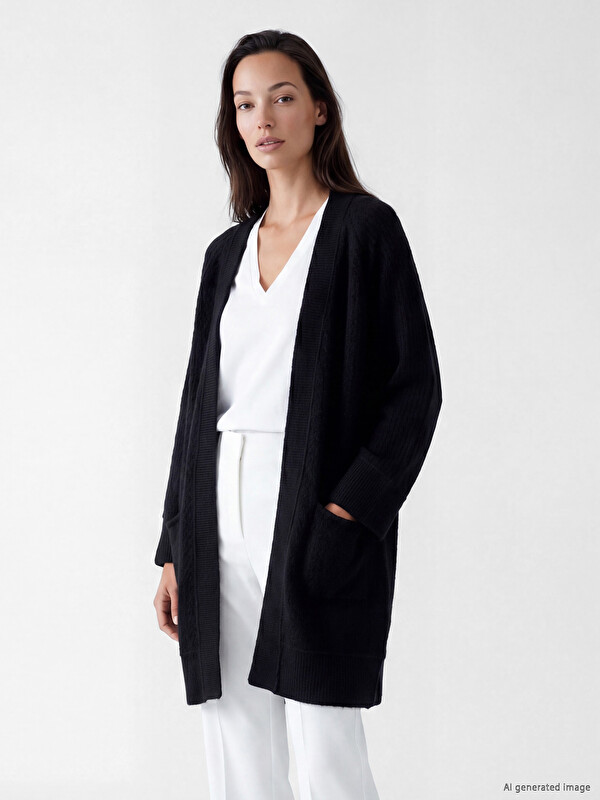 LC WAIKIKI Shawl Collar Women's Knitwear Cardigan