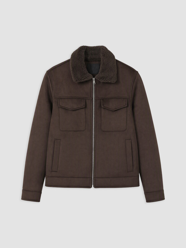 LC WAIKIKI Regular Fit Pelüş Yaka Erkek Mont