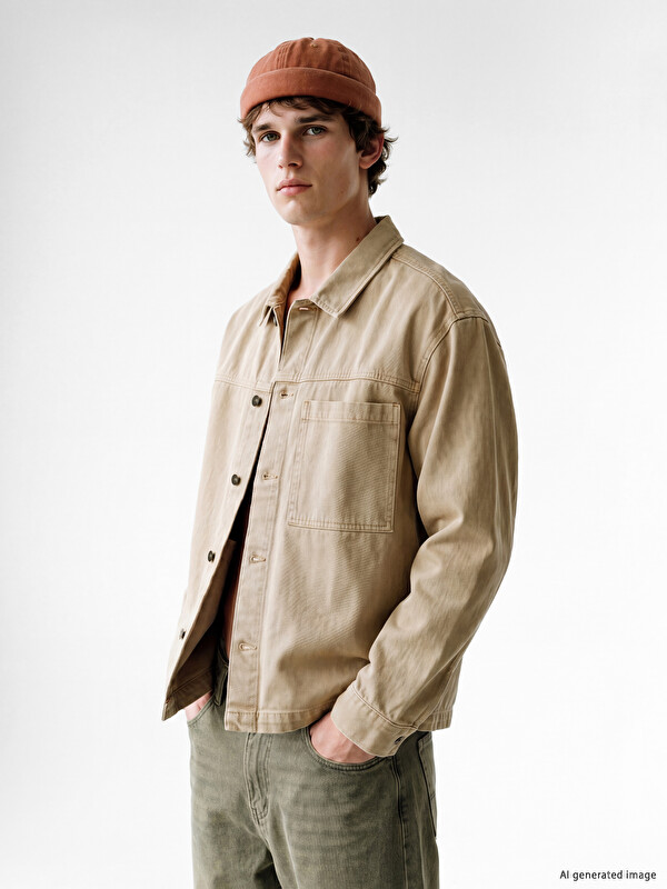 LCW ECO Relaxed Fit Men's Jean Shirt