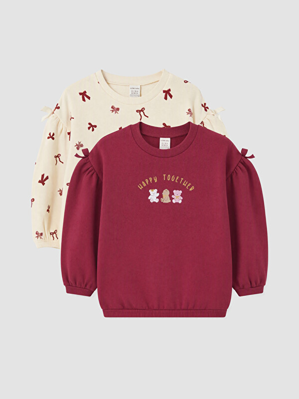 LCW baby 2 Pack Printed Baby Girls' Sweatshirt