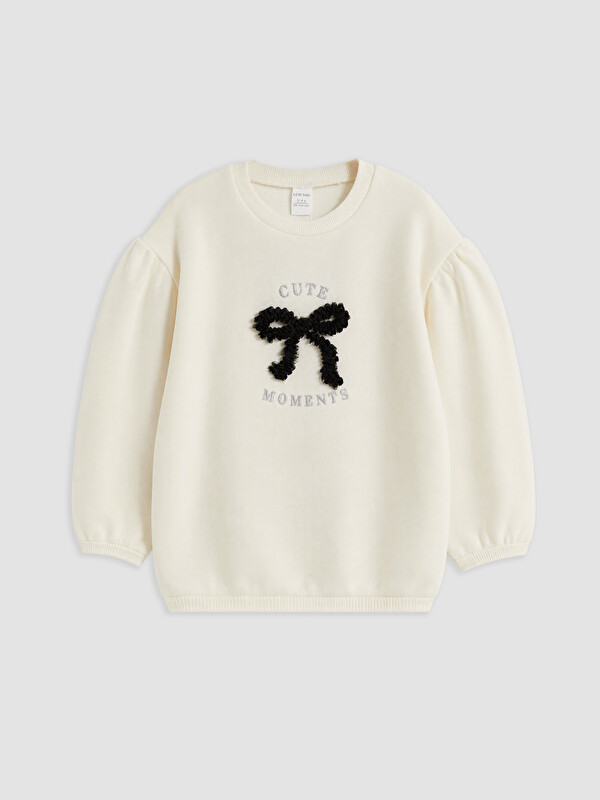 LCW baby Baby Girl Ecru Sweatshirt