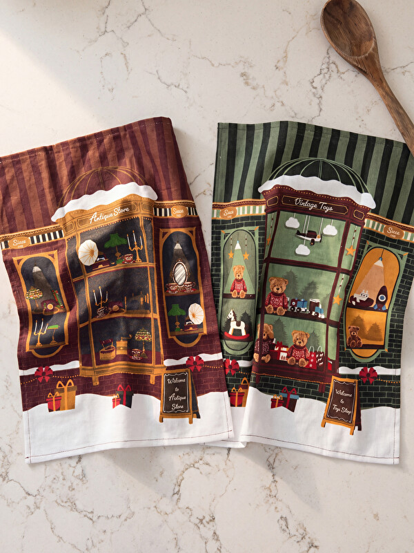 LCW HOME New Year Themed Tea Towel 2 Pack 40x50 cm
