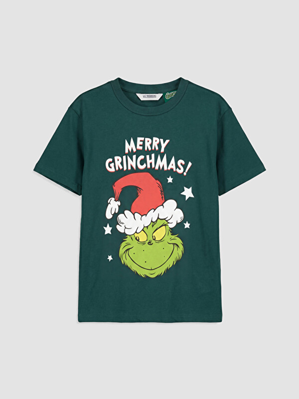 LCW Kids Момчешка тениска с кръгло деколте с принт Grinch