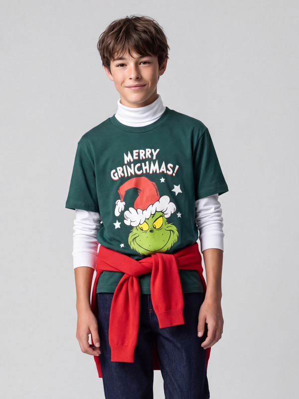 LCW Kids Rundhalsausschnitt Grinch Bedrucktes Jungen T-Shirt