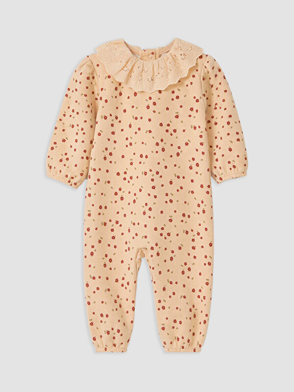 LCW baby Çiçekli Kız Bebek Tulum