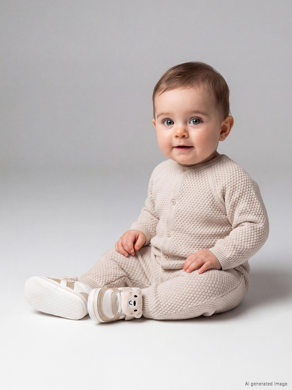 LCW baby Crew Neck Baby Boys' Knitwear Jumpsuit
