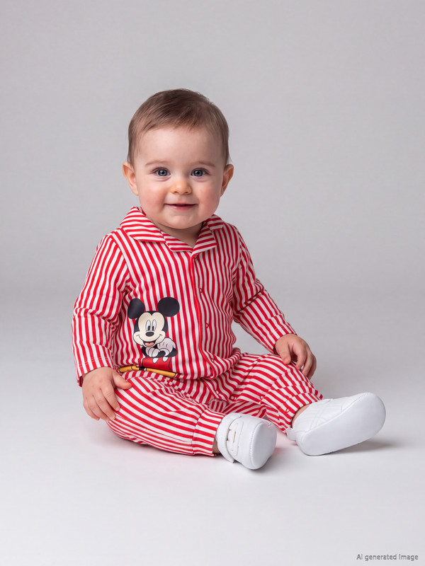LCW baby Mickey Mouse Baskılı Erkek Bebek Tulum
