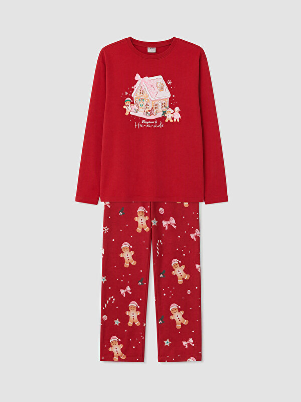 LCW Kids Christmas Themed Girls' Pyjamas Set