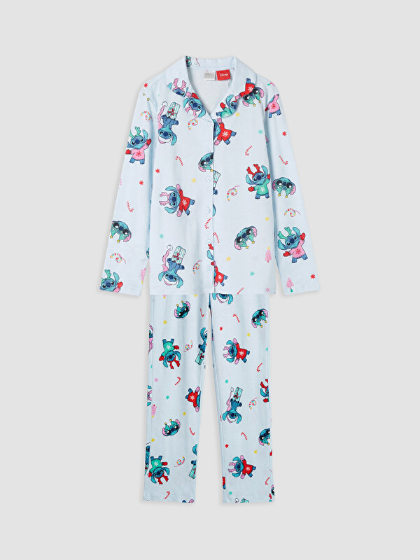 LCW Kids Stitch Baskılı Kız Çocuk Pijama Takımı