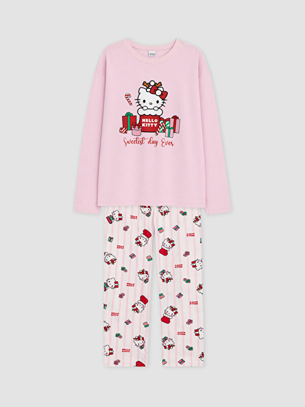 LCW Kids Девочки Розовый Пижамный комплект