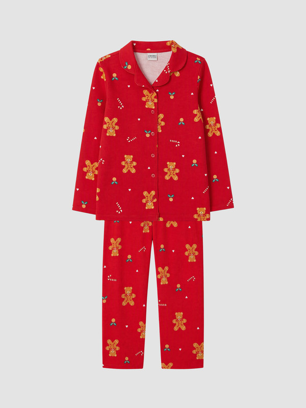 LCW Kids Set pizhamash me tematikë Krishtlindjesh për vajza