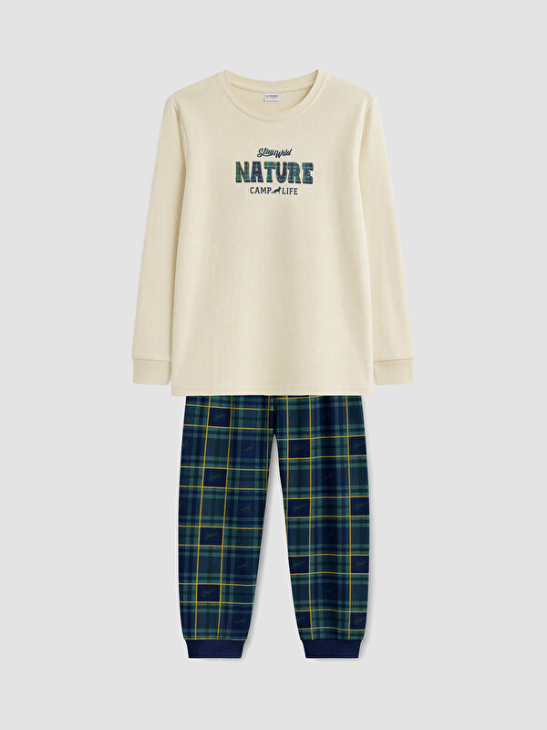 LCW Kids Crew Neck Boys' Pyjamas Set
