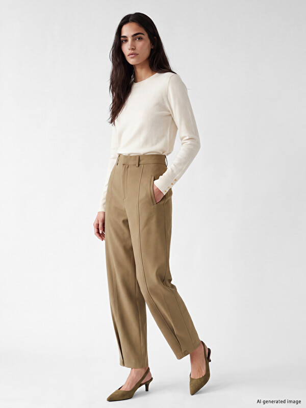 LCW Vision High Waist Balloon Fit Women's Trousers