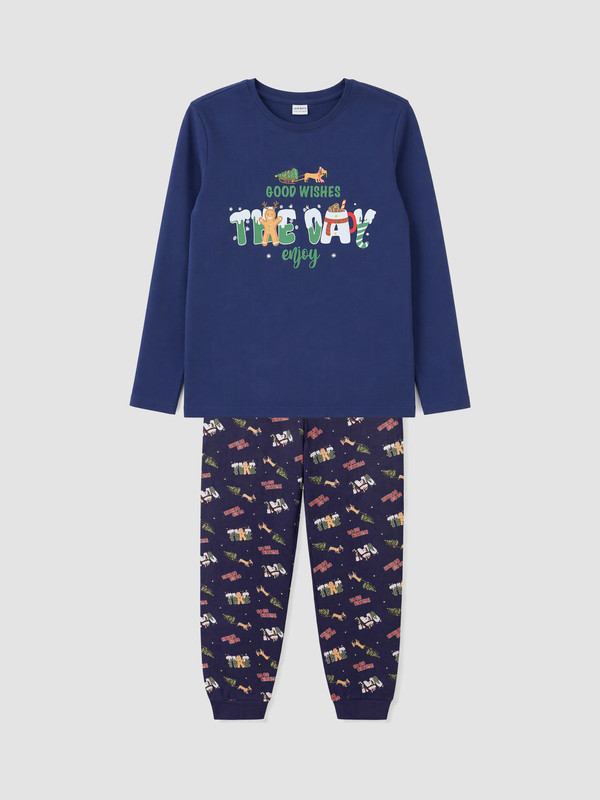 LCW Kids Djalë Blu Set pizhamash