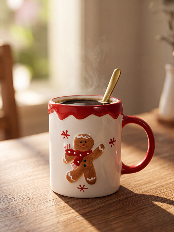 LCW HOME Cookie Man Figured Ceramic Mug 300 ml