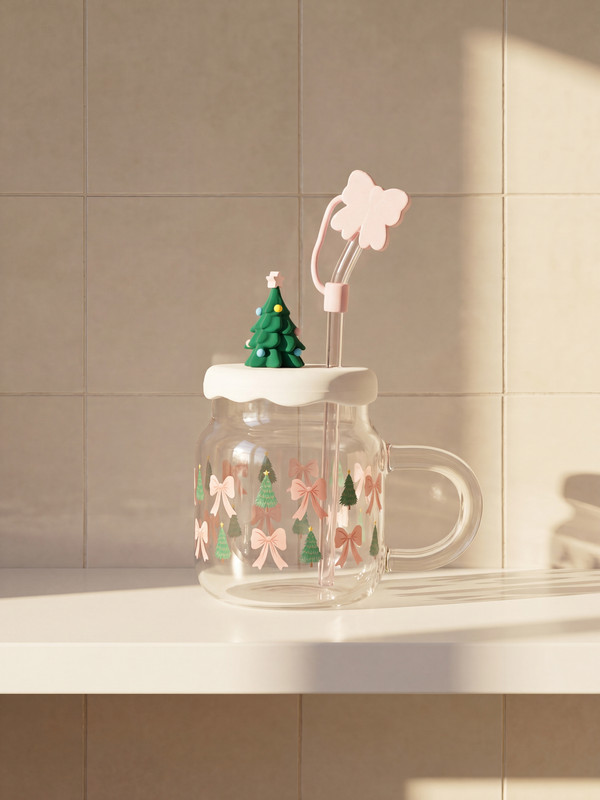 LCW HOME New Year's Themed Straw Glass Glass 450 Ml