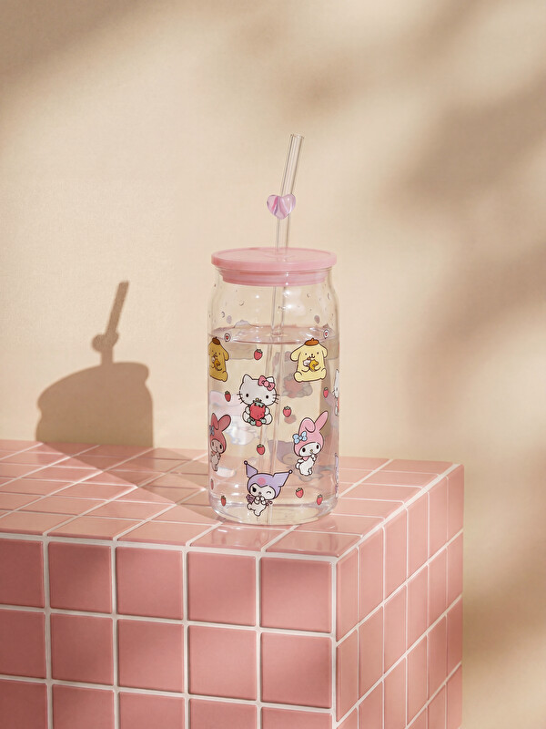 LCW HOME Hello Kitty and Friends Printed Glass Strawed Glass