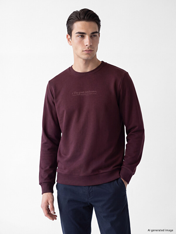 LCWAIKIKI Classic Crew Neck Printed Men's Sweatshirt