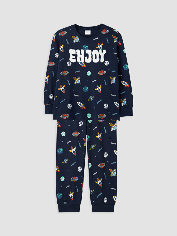 LCW Kids Baskılı Erkek Çocuk Pijama Takım