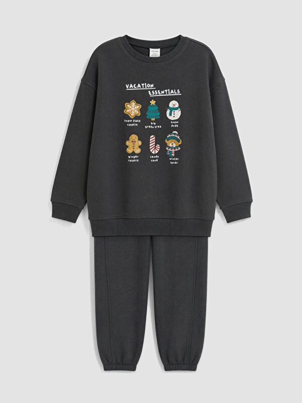 LCW baby Christmas Themed Baby Boys' Tracksuit Set