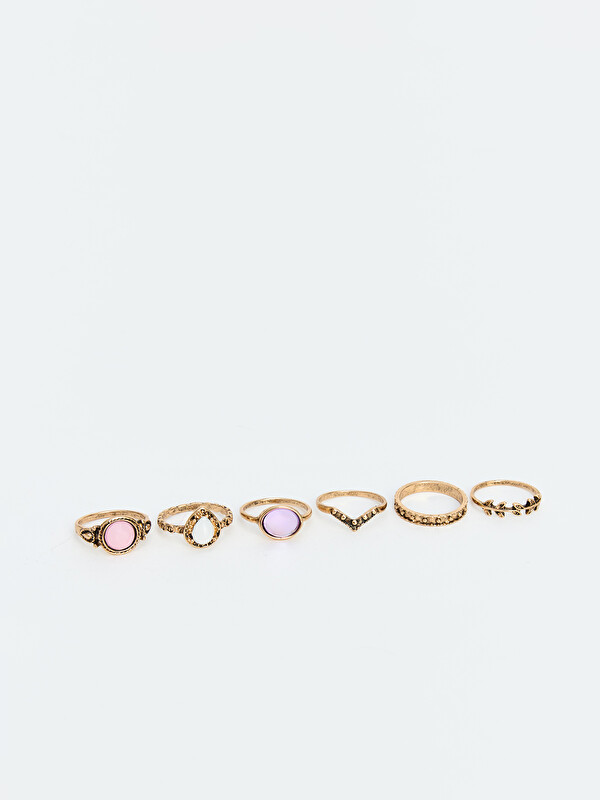 LCW JOY Stone Woman Ring Set 6-piece