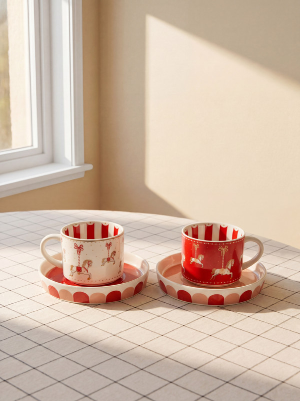 LCW HOME 2'li Desenli Kahve Fincan Takımı