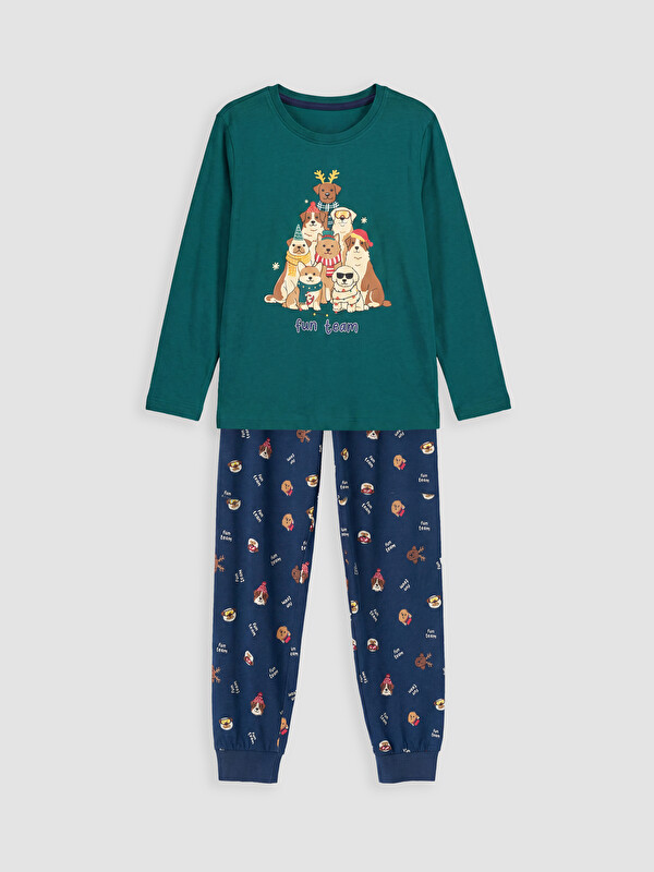 LCW Kids New Year Themed Boys' Pyjamas Set