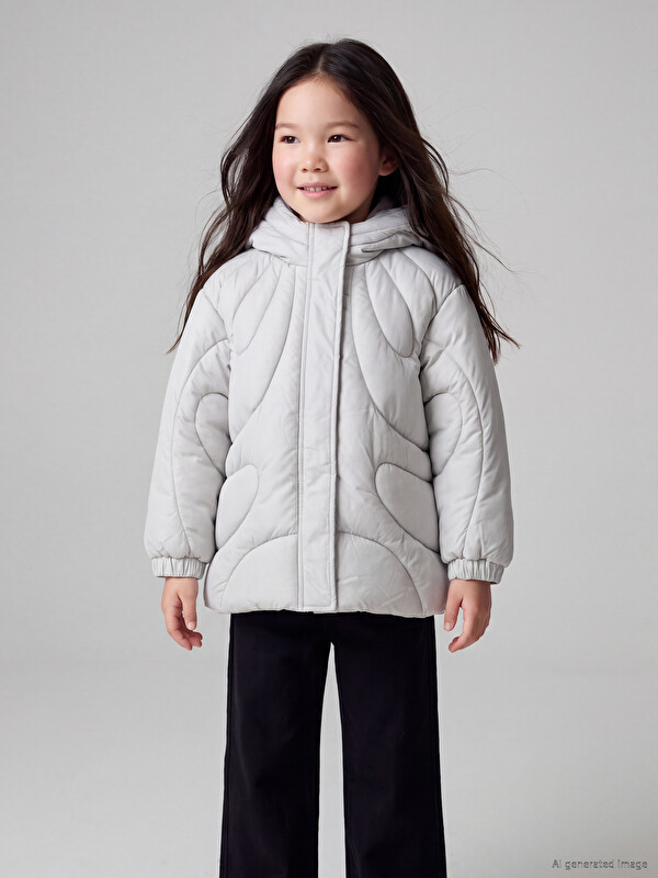 LCW Kids Hooded Quilted Girls' Coat