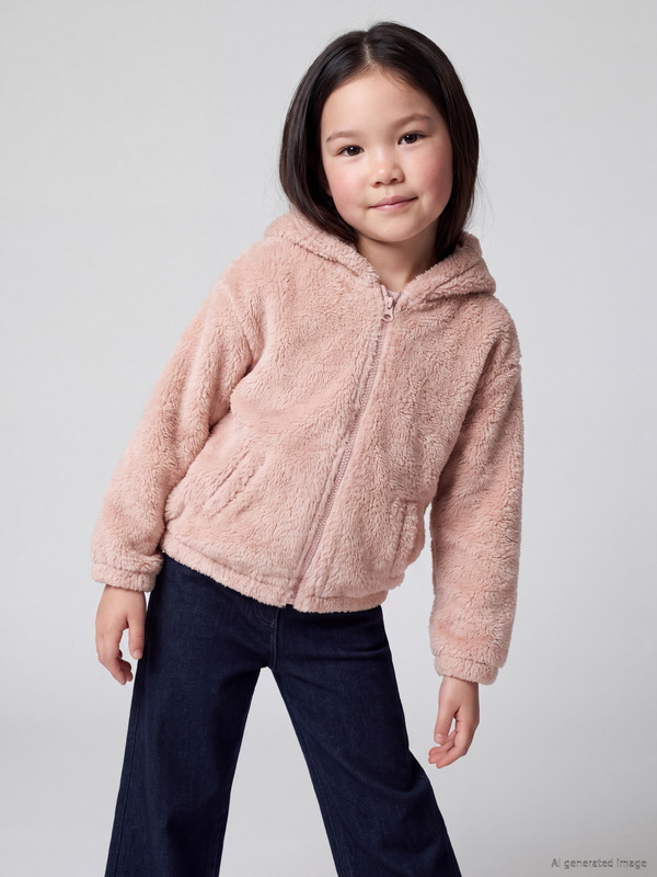 LCW Kids Толстовка на молнии с капюшоном для девочек