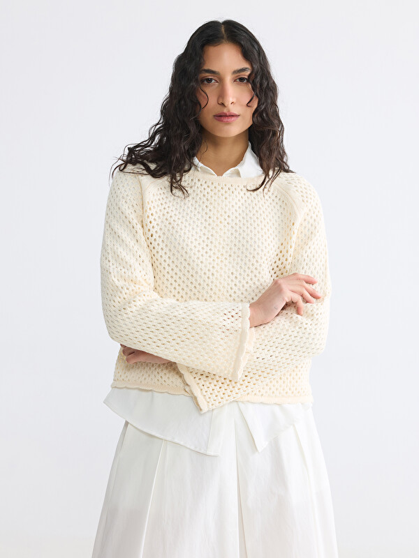 LCW Modest Женщины Экрю Свитер