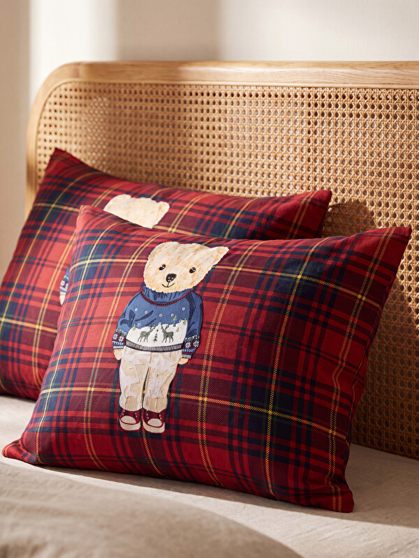 LCW HOME 2'li Ayı Teddy Baskılı Yastık Kılıfı 50x70 cm