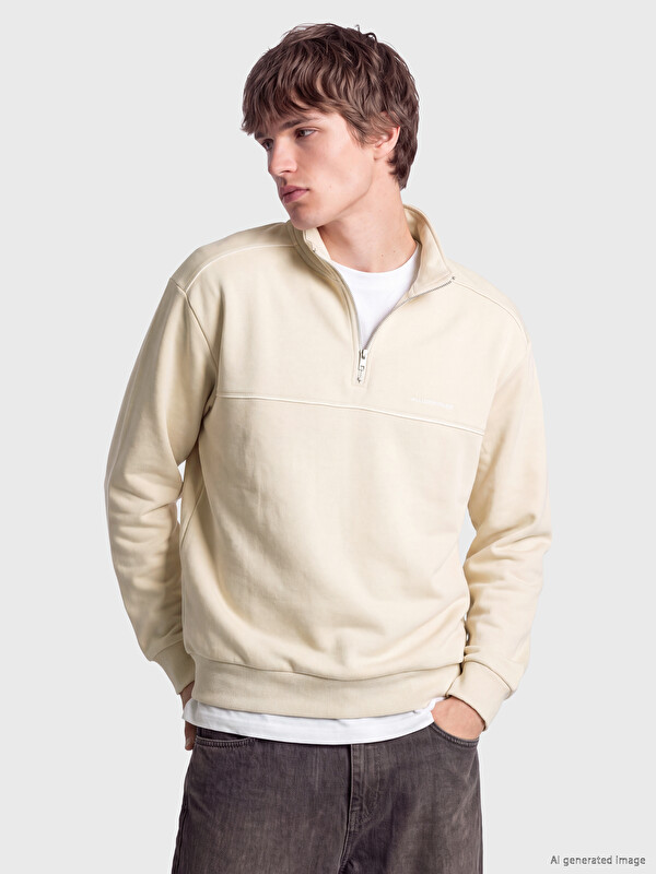 XSIDE Mock Neck Printed Men's Sweatshirt