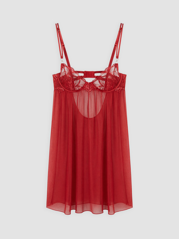 LCW DREAM Woman Red Fancy Nightdress