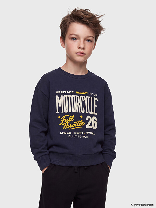 LC WAIKIKI Baskılı Erkek Çocuk Sweatshirt