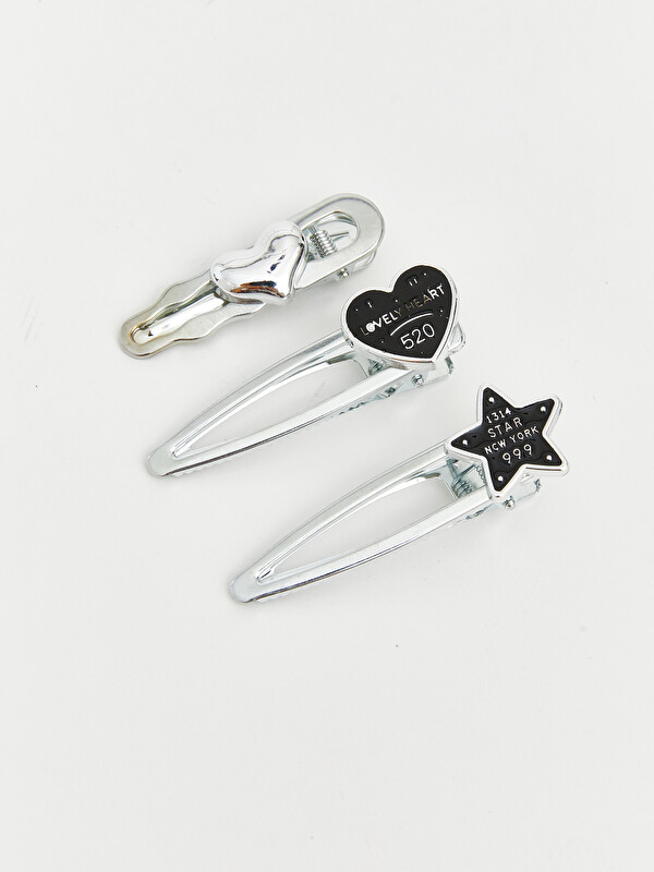 LCW JOY Star Patterned Women's Hair Clip Set 3-Piece