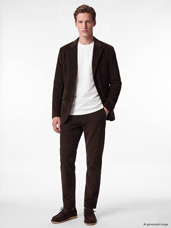 SOUTHBLUE Regular Fit Men's Velvet Trousers