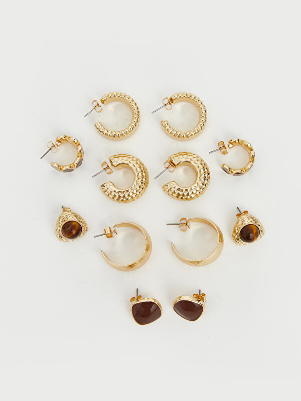 LCW JOY Women's Hoop Earring Set 6-pack
