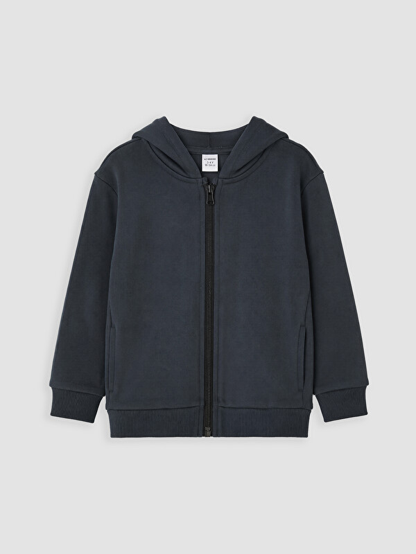 LC WAIKIKI Boy Anthracite Zip-Up Sweatshirt